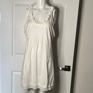 Adidas X Stella McCartney Ruffle Scoop Neck Athletic Tennis Tank Mini Dress